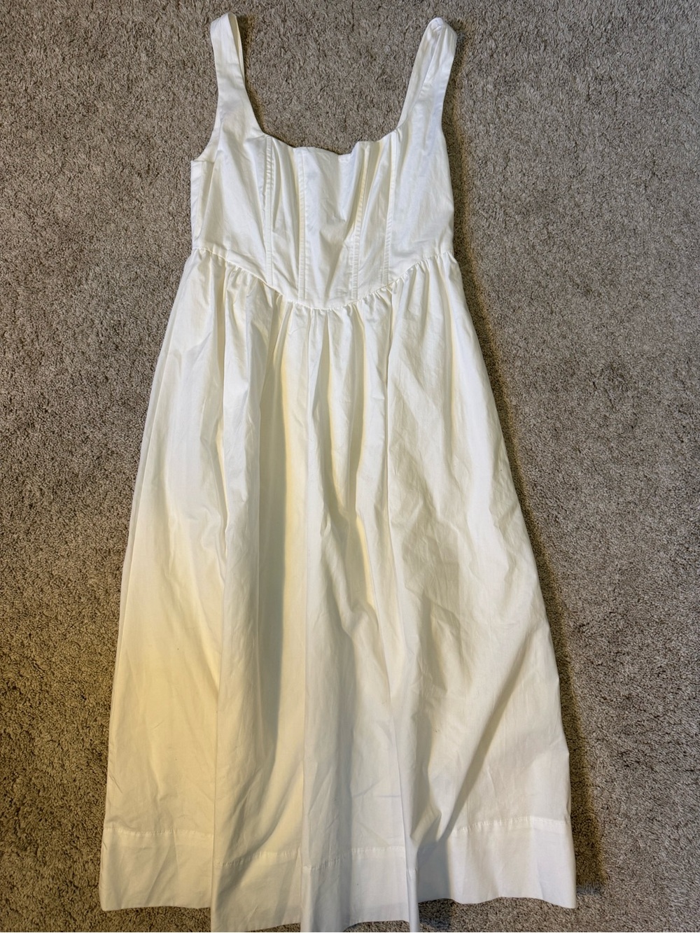 Lush White Corset Midi Dress
